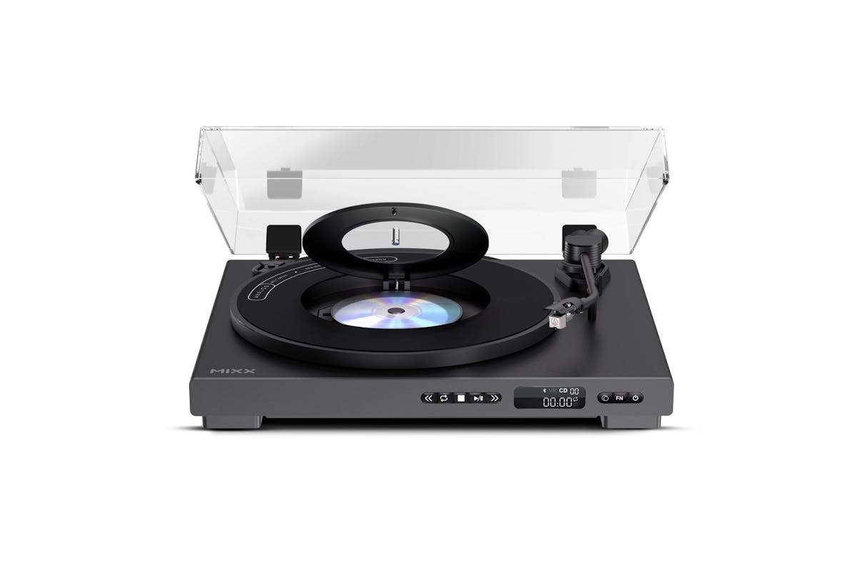 Mixx Analog Plus 2-in-1 CD/Record Player with Bluetooth | Black | MRRP-85-BK-582-8