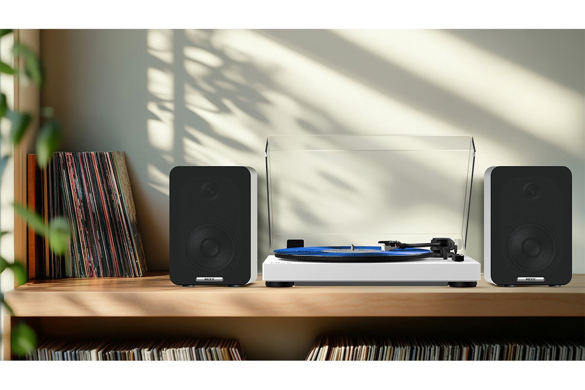 Mixx Analog System 5 Vinyl Record Player + Wireless Speakers | MAS-05-WH-489 | White-3