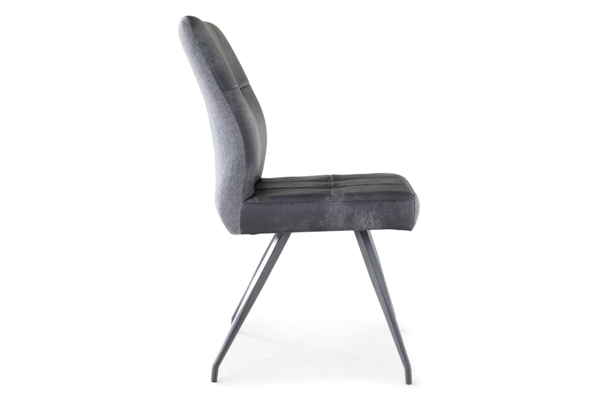 Andie Dining Chair | Leather & Fabric | Grey-4