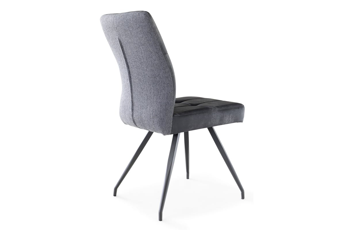 Andie Dining Chair | Leather & Fabric | Grey-5