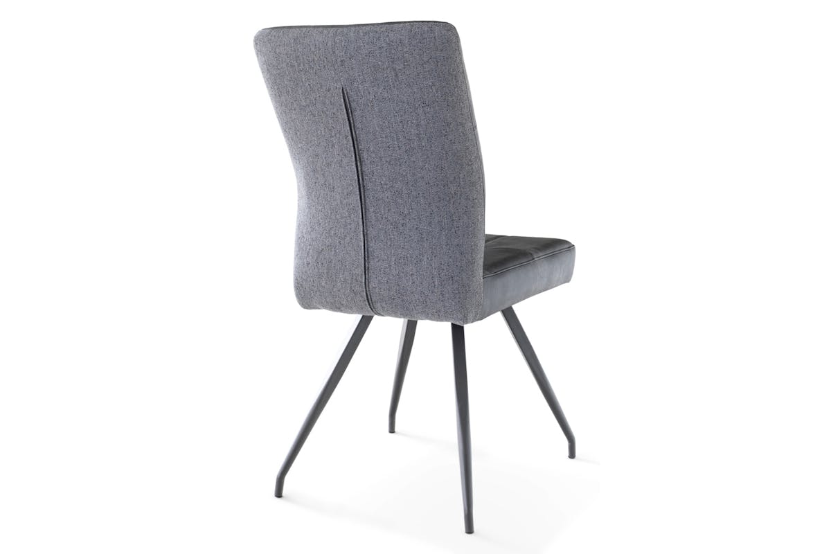 Andie Dining Chair | Leather & Fabric | Grey-6