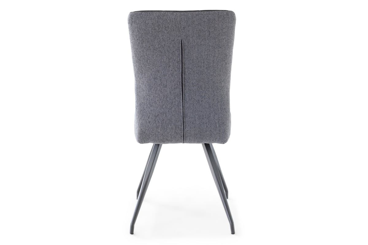 Andie Dining Chair | Leather & Fabric | Grey-7
