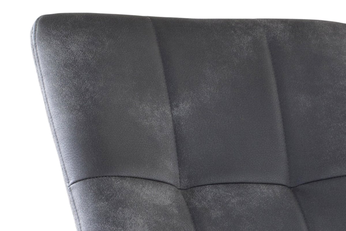 Andie Dining Chair | Leather & Fabric | Grey-8
