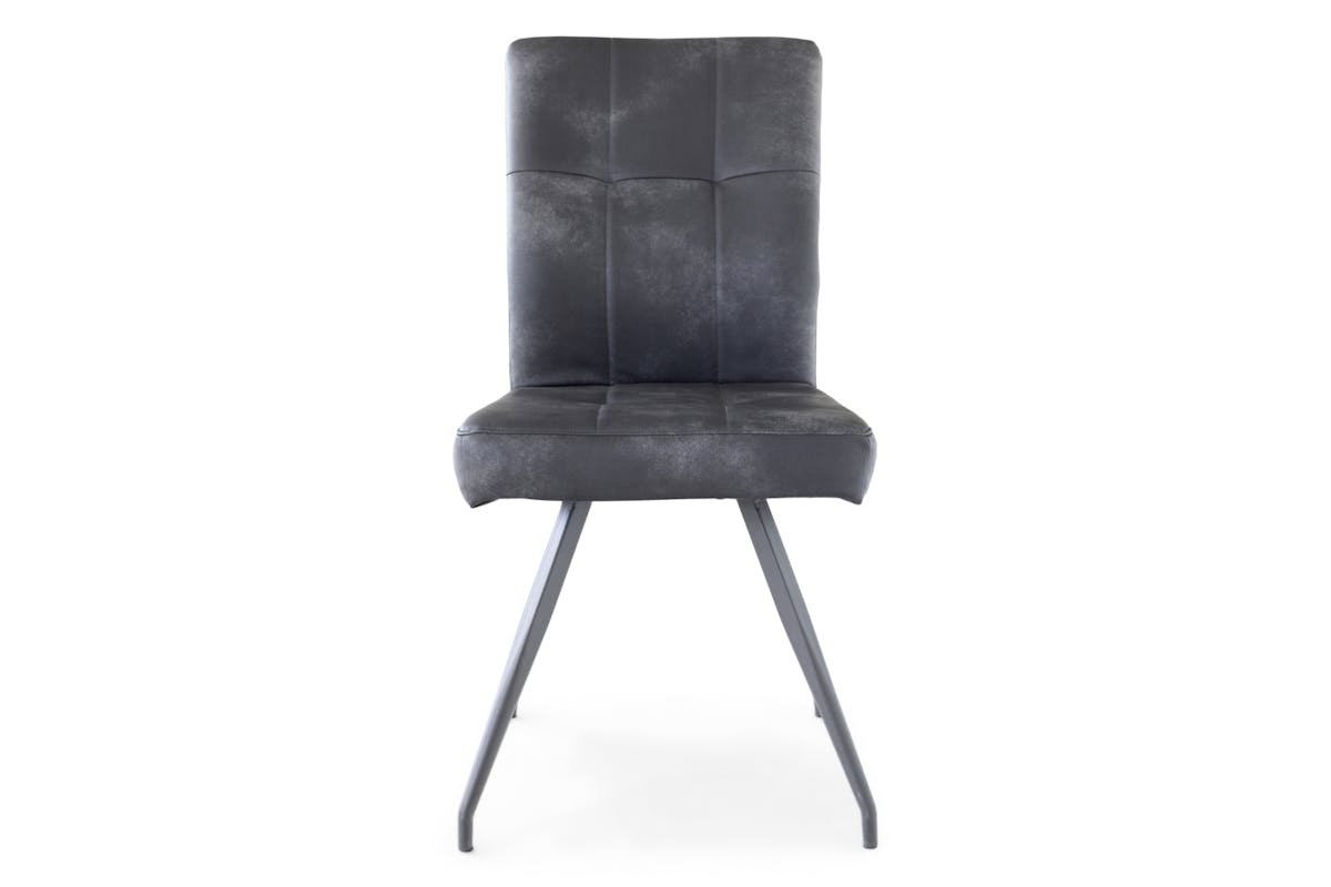 Andie Dining Chair | Leather & Fabric | Grey
