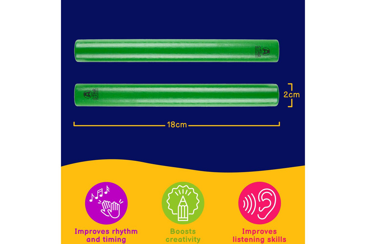 A-star Claves - Green - 10 Pairs-3