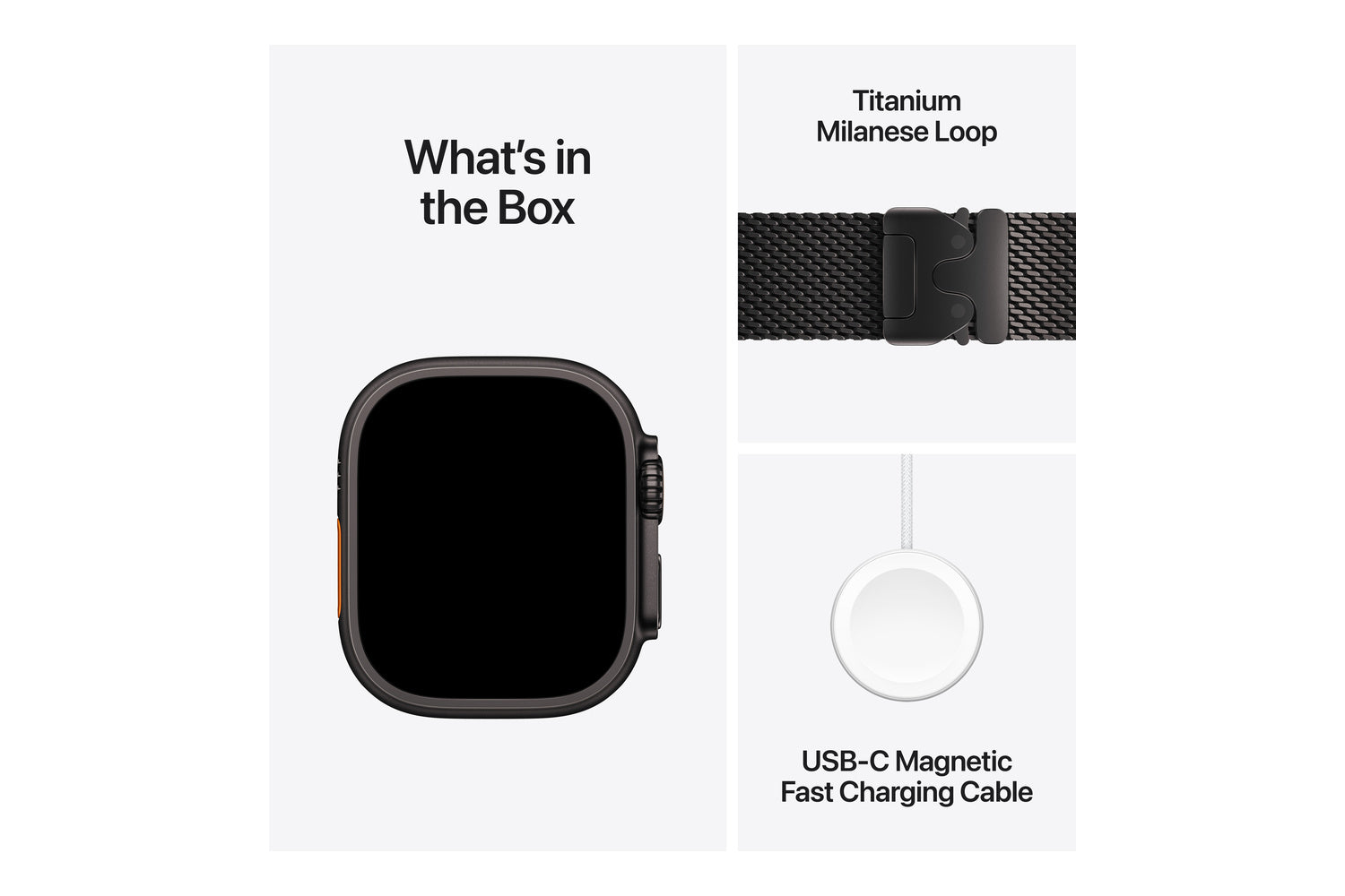 Apple Watch Ultra 4 | GPS + Cellular | 49mm | Black Titanium | Black Titanium Milanese Loop | M-7