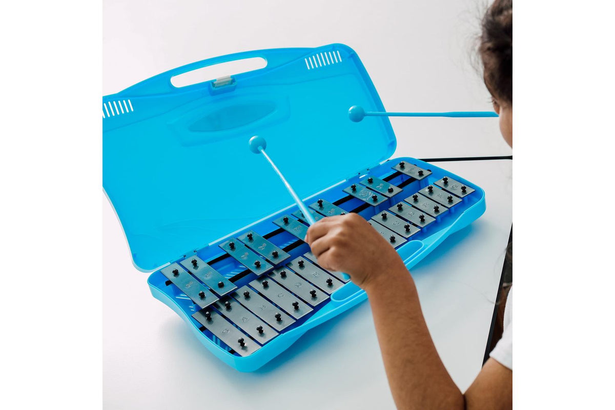 A-star 25 Note Chromatic Glockenspiel - Blue-6