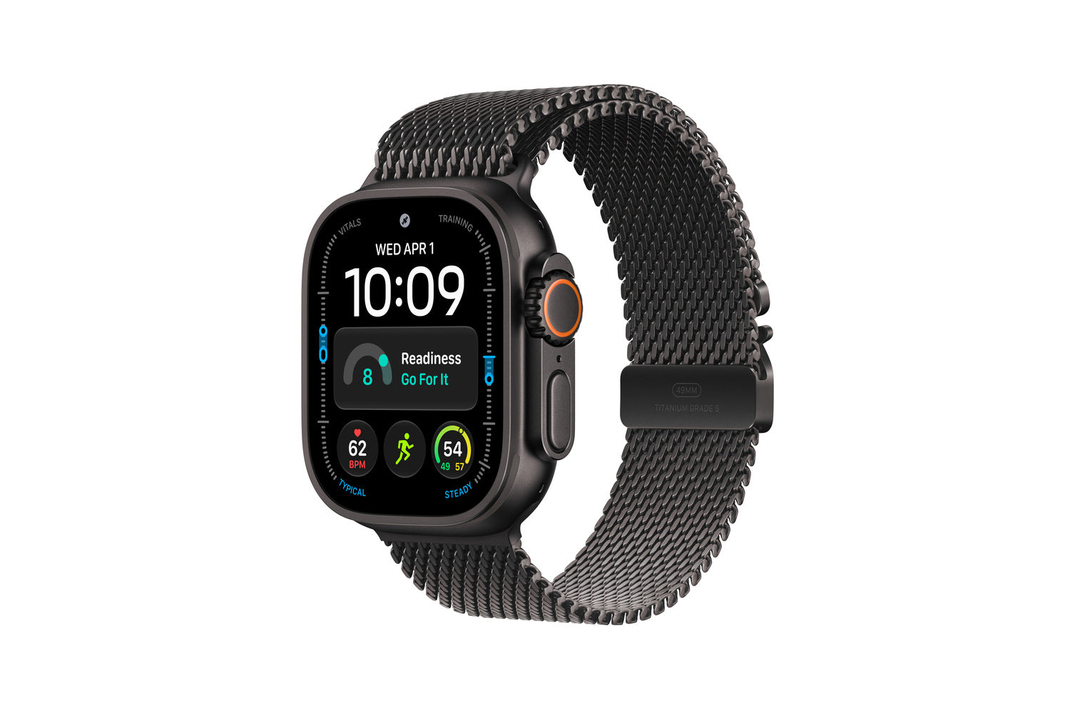 Apple Watch Ultra 4 | GPS + Cellular | 49mm | Black Titanium | Black Titanium Milanese Loop | S