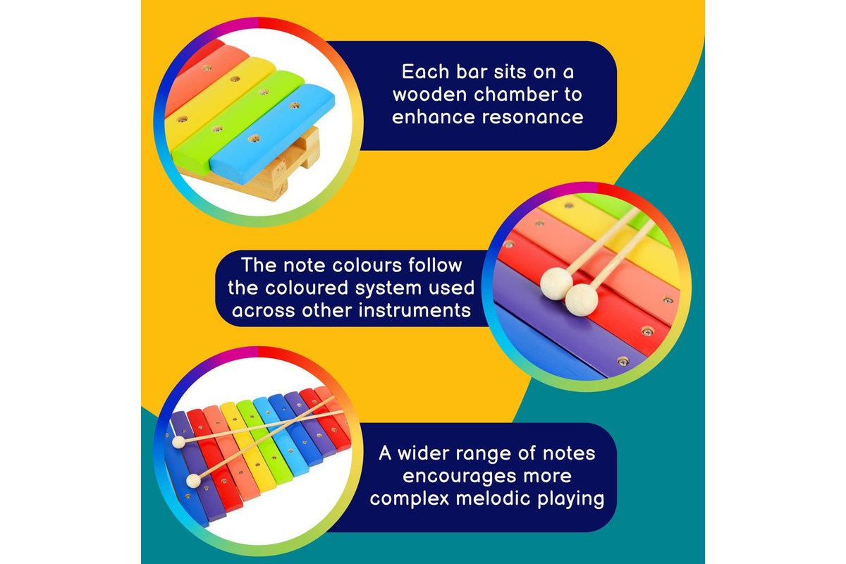 A-star 15 Note Rainbow Xylophone With Beaters-2