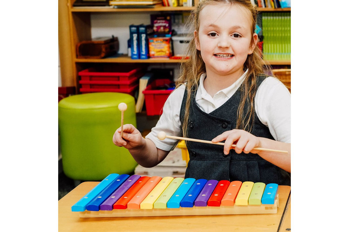 A-star 15 Note Rainbow Xylophone With Beaters-4