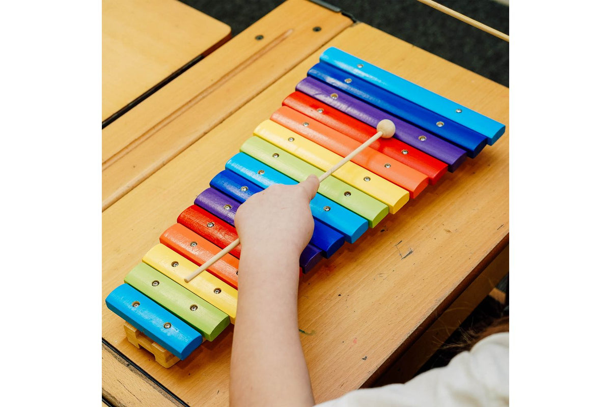 A-star 15 Note Rainbow Xylophone With Beaters-5