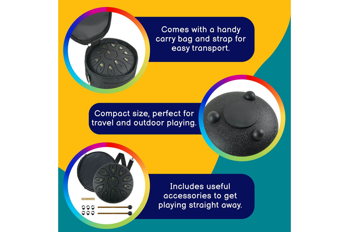 A-star 6 Inch Tongue Drum - Black-2