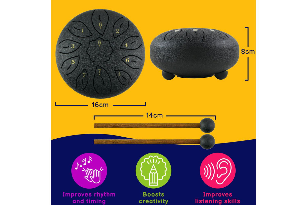 A-star 6 Inch Tongue Drum - Black-3