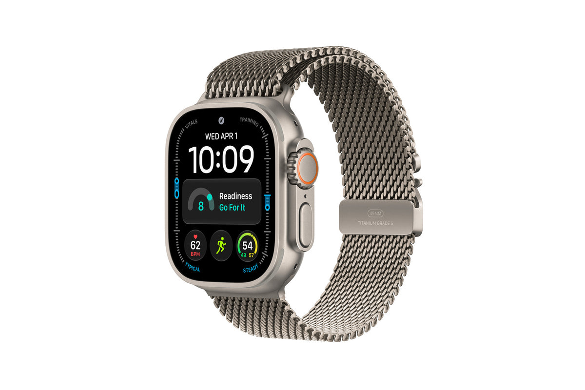 Apple Watch Ultra 4 | GPS + Cellular | 49mm | Natural Titanium | Natural Titanium Milanese Loop | L