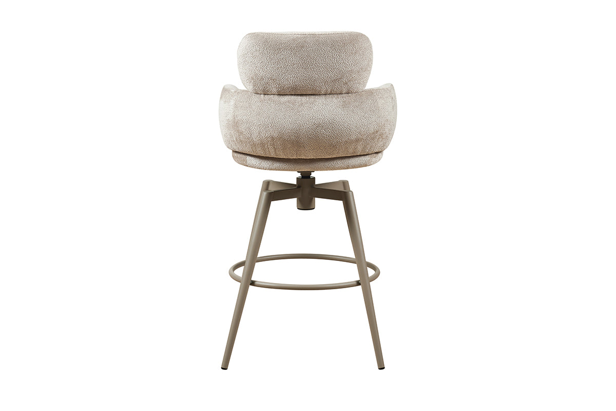 Vera Counter Stool | Swivel | Beige-5