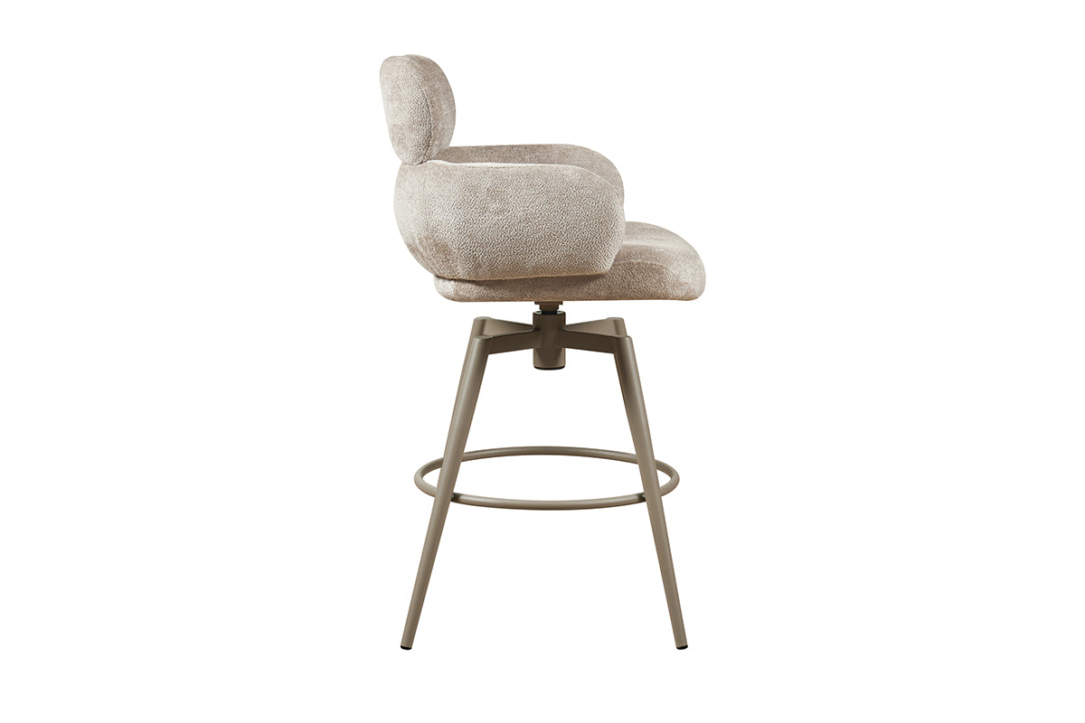 Vera Counter Stool | Swivel | Beige-6