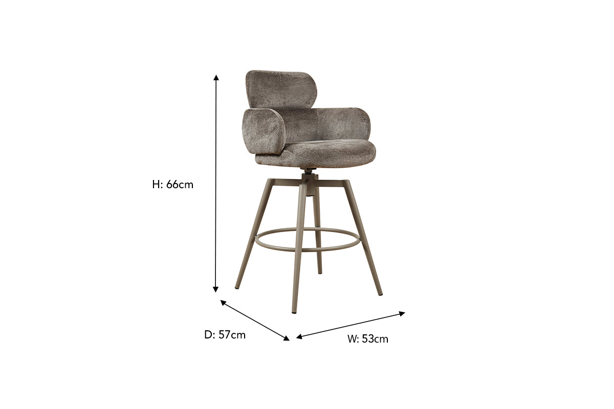 Vera Counter Stool | Swivel | Mocha-3