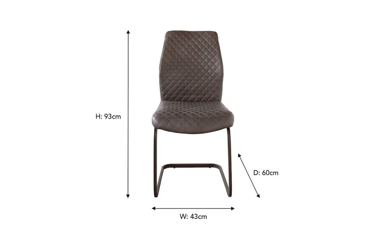 Ark Dining Chair | Leather | Brown-10
