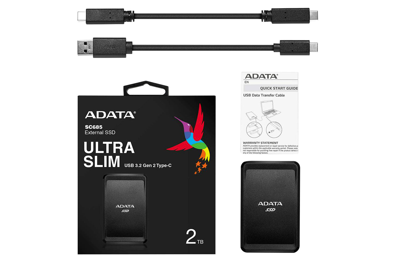 ADATA SC685 Ultra Slim Solid State Drive | 500GB | Black-5