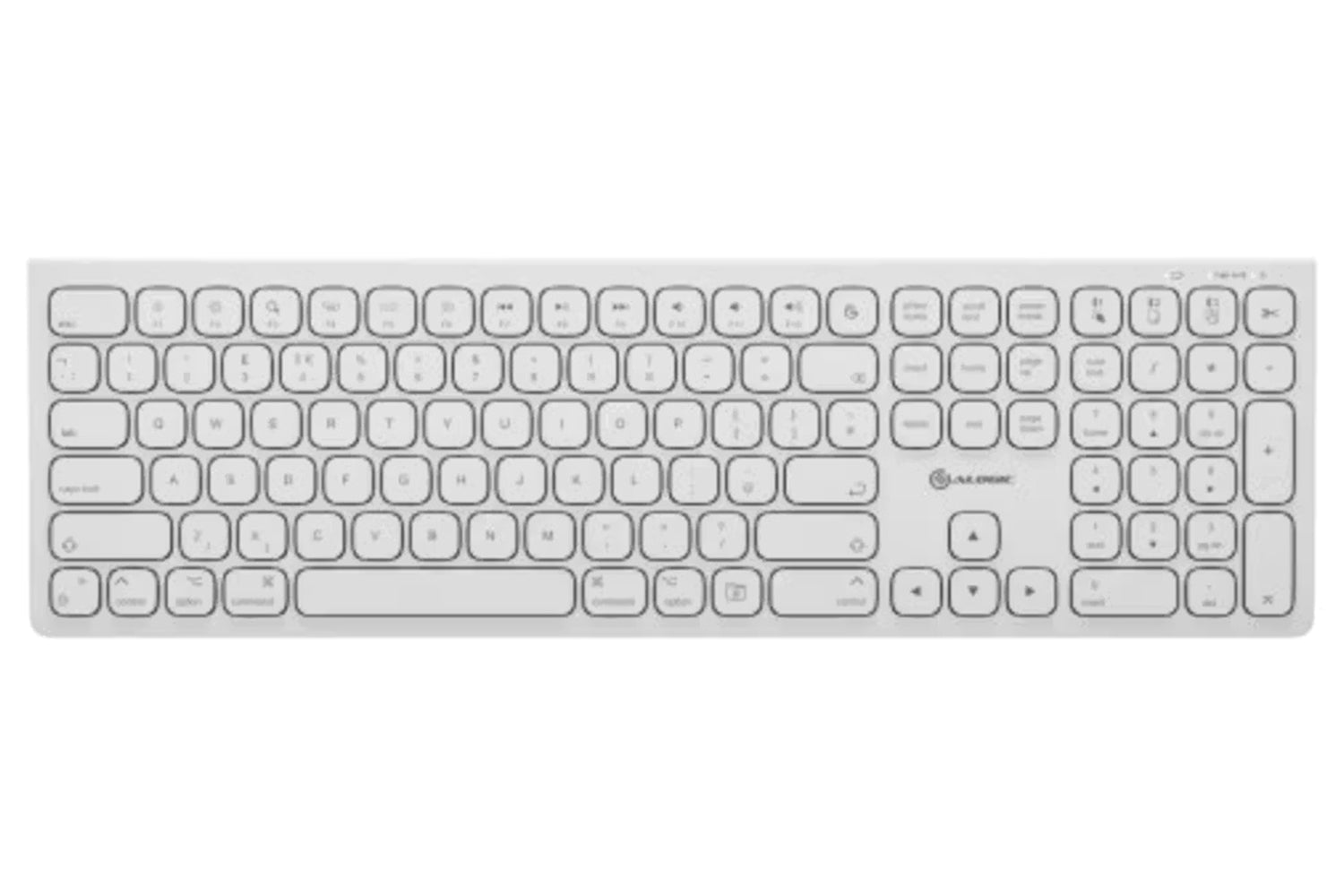 Alogic Echelon USB-C Rechargeable Wireless Keyboard for macOS | White