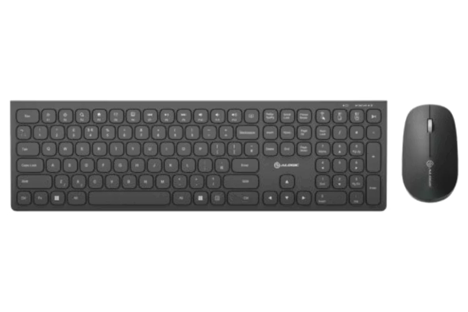 Alogic Echelon USB-C Rechargeable Wireless Mouse and Keyboard for Windows | Black