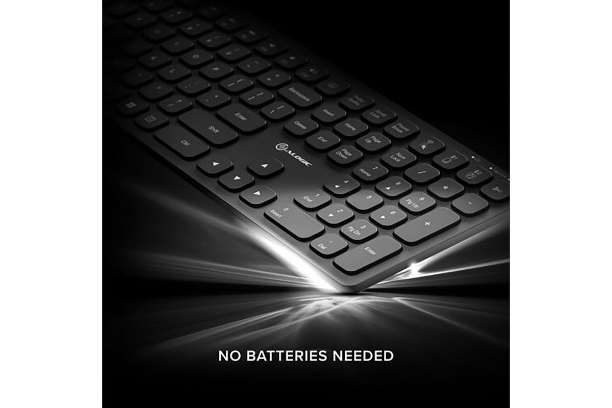Alogic Echelon USB-C Rechargeable Wireless Mouse and Keyboard for Windows | Black-8