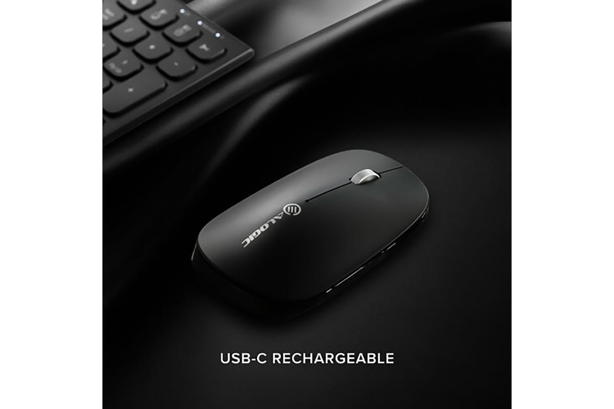 Alogic Echelon USB-C Rechargeable Wireless Mouse and Keyboard for Windows | Black-10