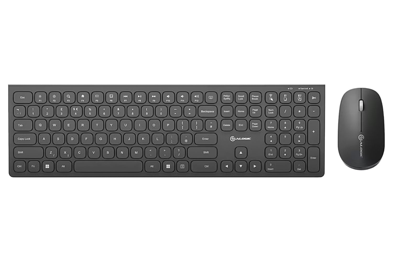 Alogic Echelon USB-C Wireless Mouse and Keyboard | Black