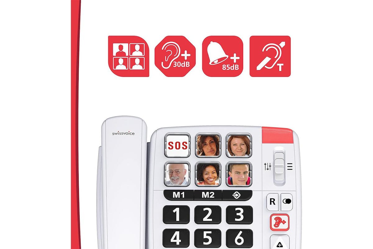 Swissvoice Big Button Corded Phone | Home Phone | ATL1418644 | White-2