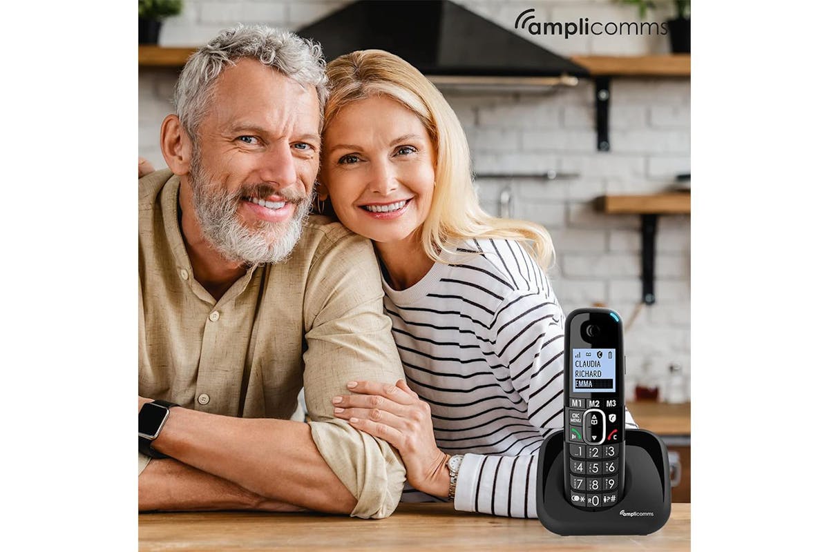 Amplicomms Twin Cordless Big Button Phone | Black | ATL1423457-4