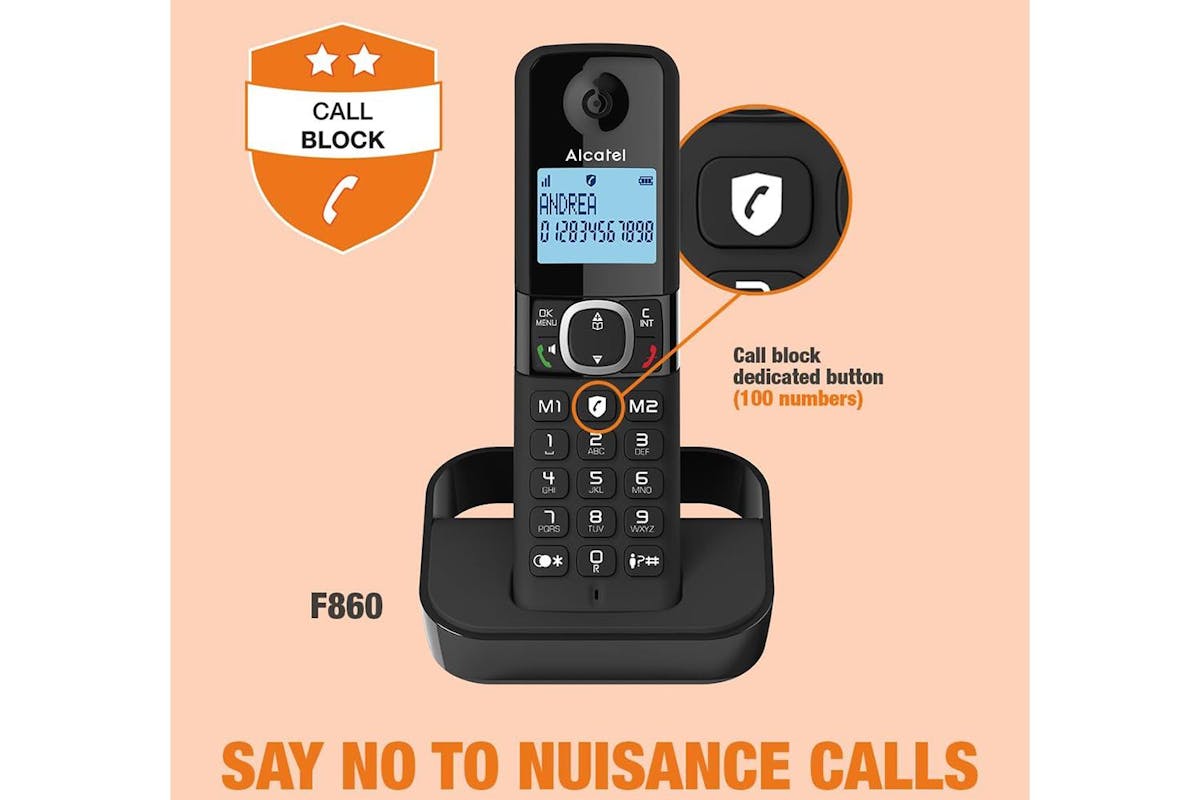 Alcatel Single Cordless Phone with Complete Call Control | Black | ATL1423518-4