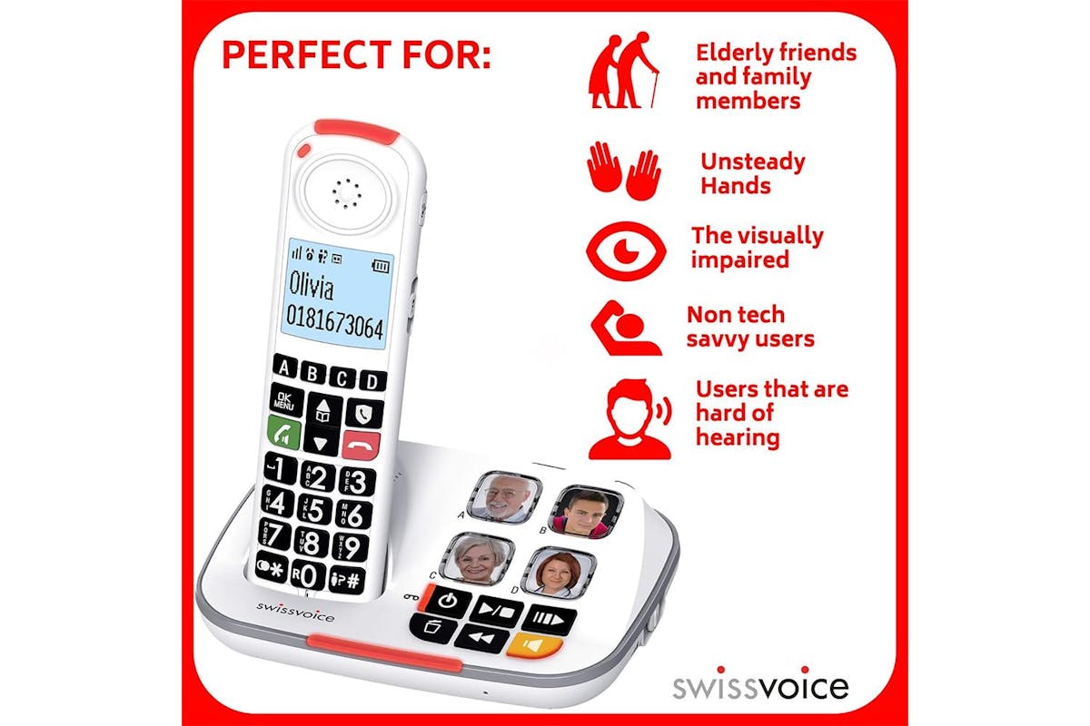 Swissvoice Big Button Cordless Phone | White | ATL1423990-3