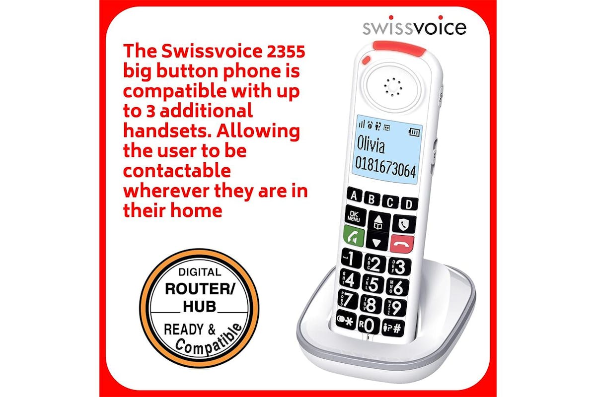 Swissvoice Big Button Cordless Phone | White | ATL1423990-6