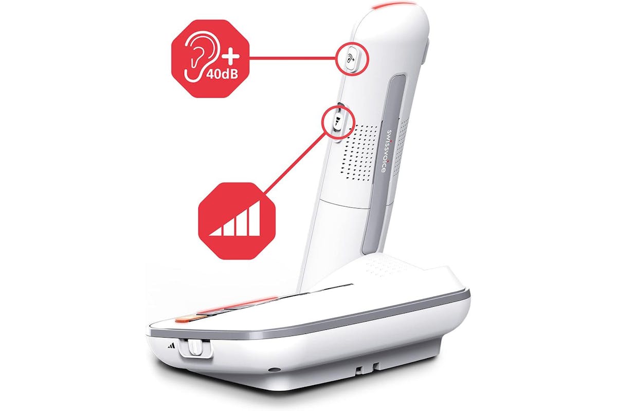 Swissvoice Twin Big Button Cordless Phone | White | ATL1424010-2