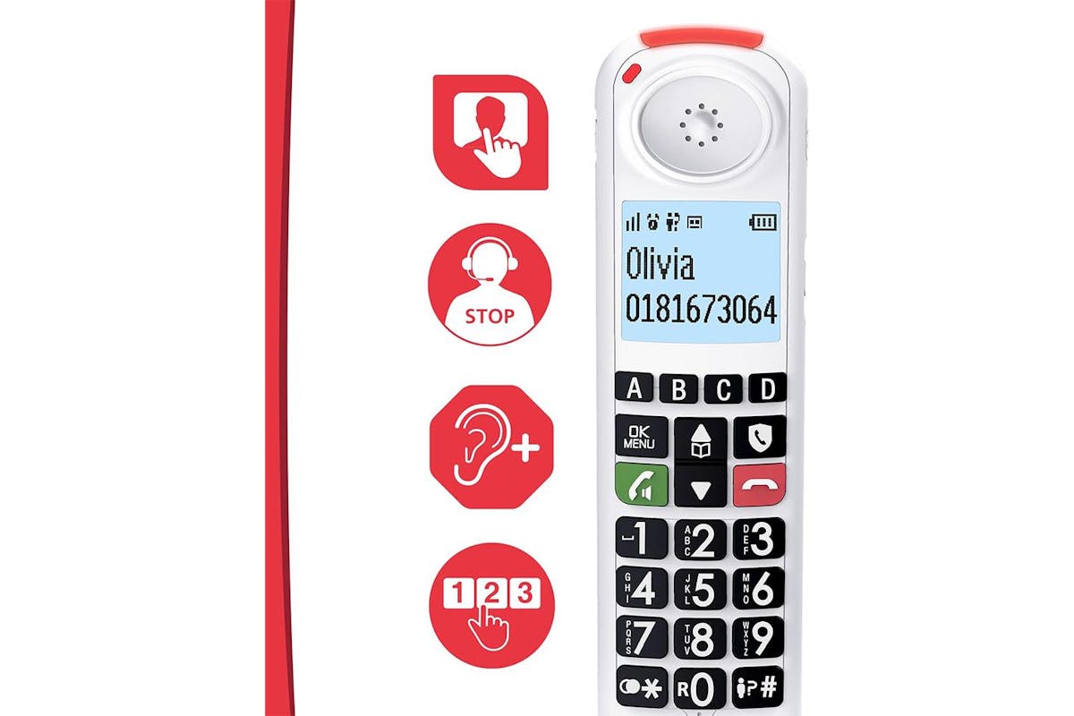 Swissvoice Twin Big Button Cordless Phone | White | ATL1424010-4