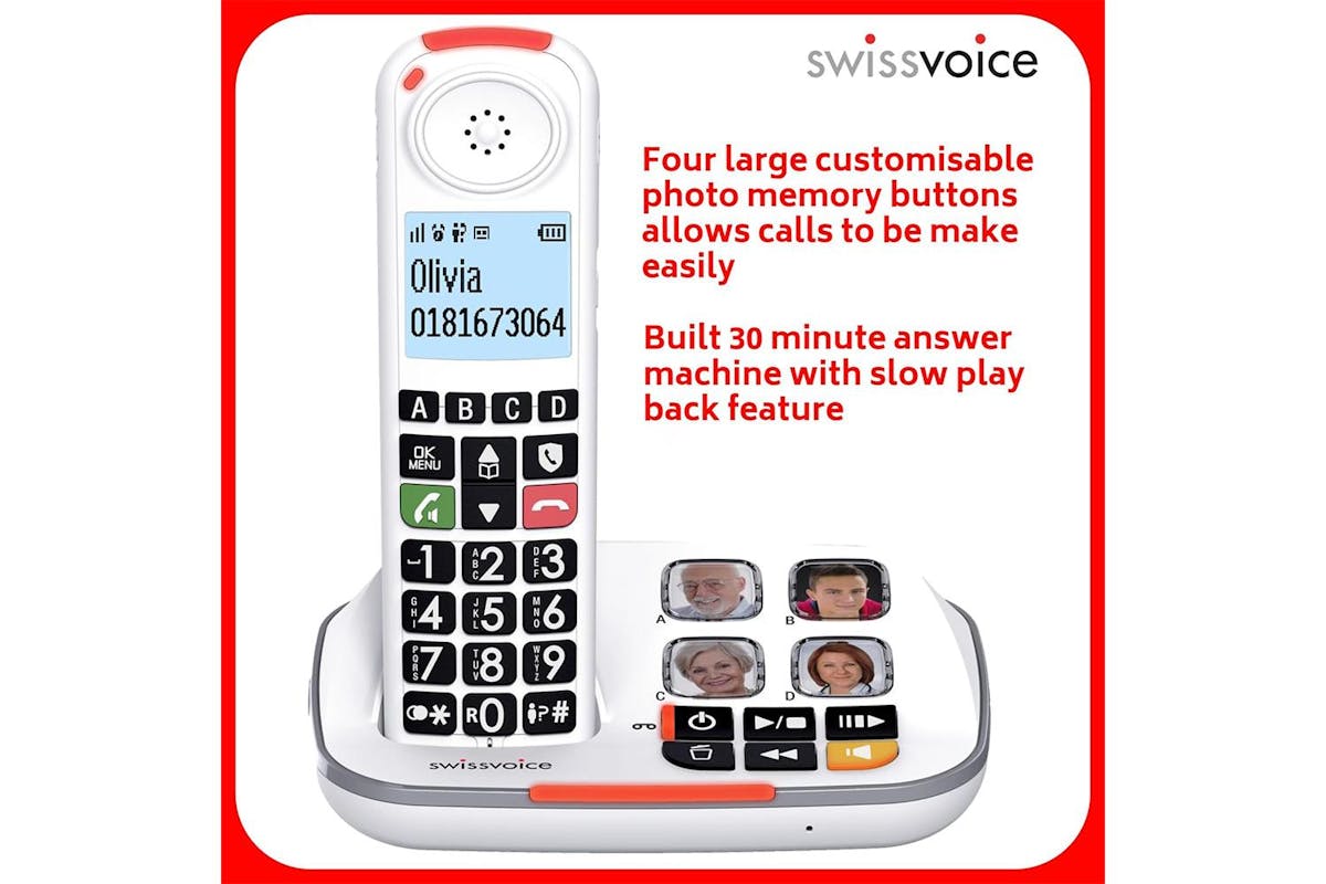 Swissvoice Twin Big Button Cordless Phone | White | ATL1424010-5