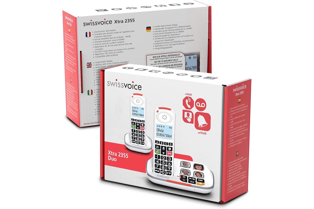 Swissvoice Twin Big Button Cordless Phone | White | ATL1424010-8