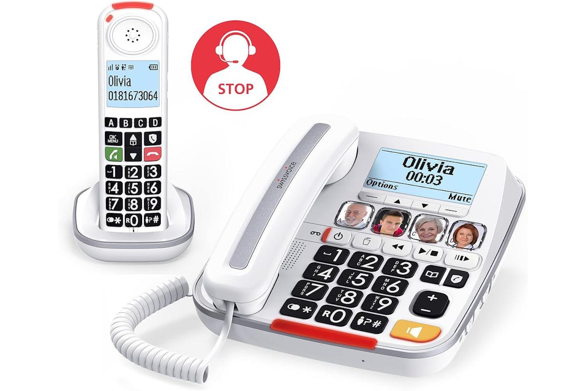 Swissvoice Combo Big Button Corded & Cordless Phone | White | ATL1424034-2
