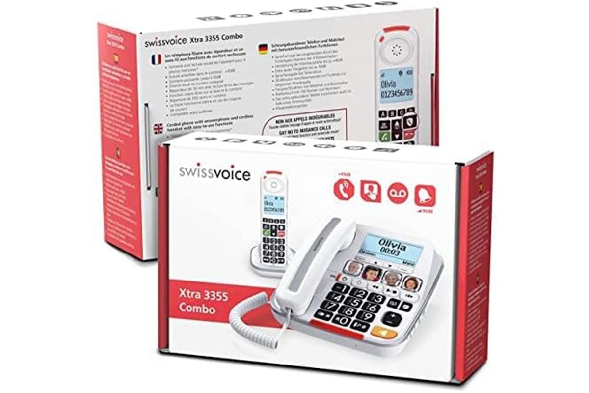 Swissvoice Combo Big Button Corded & Cordless Phone | White | ATL1424034-7