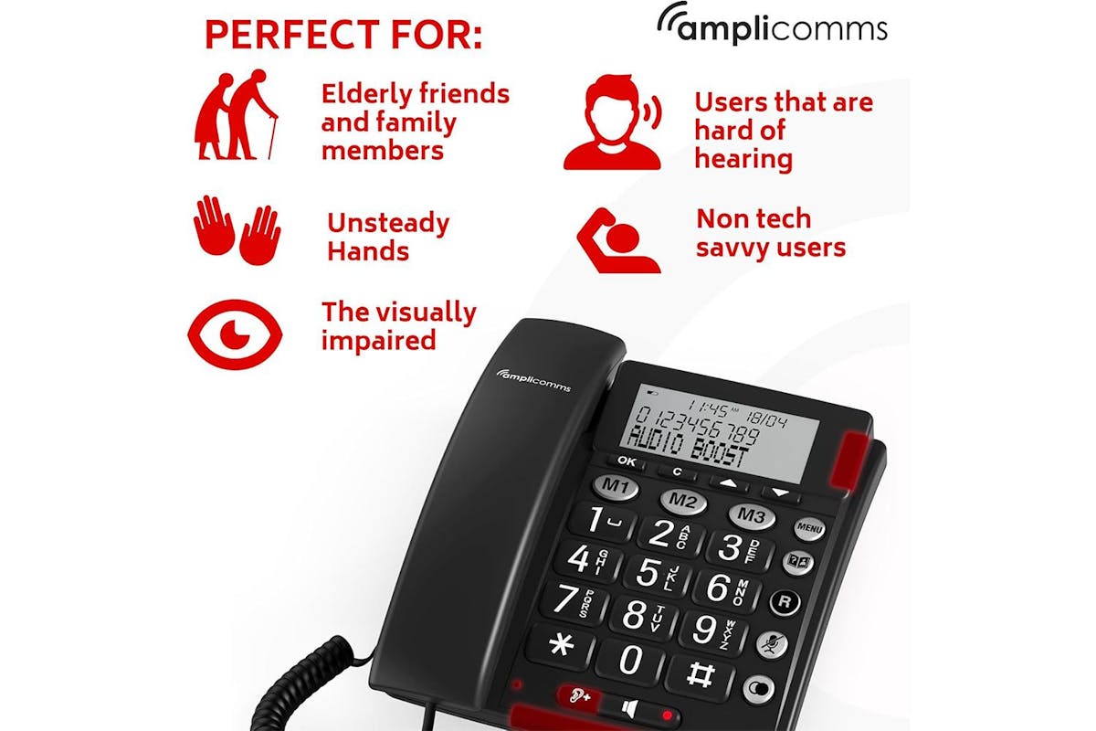 Amplicomms Big Button Phone | Black | ATL1424102-2