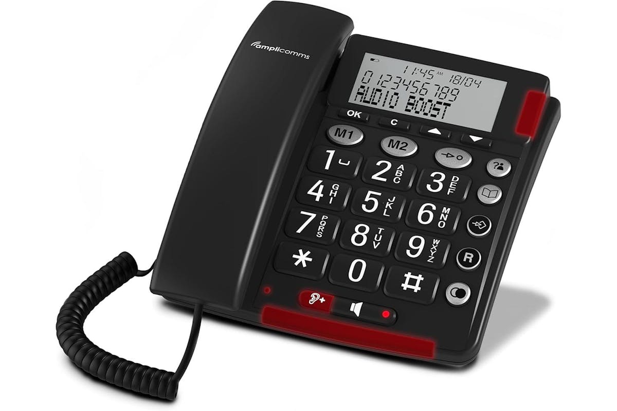 Amplicomms Big Button Corded Phone | Black | ATL1425451-2