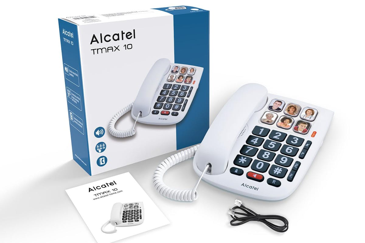 Alcatel Tmax 10 Big Button Corded Phone | White | ATL1425611-4