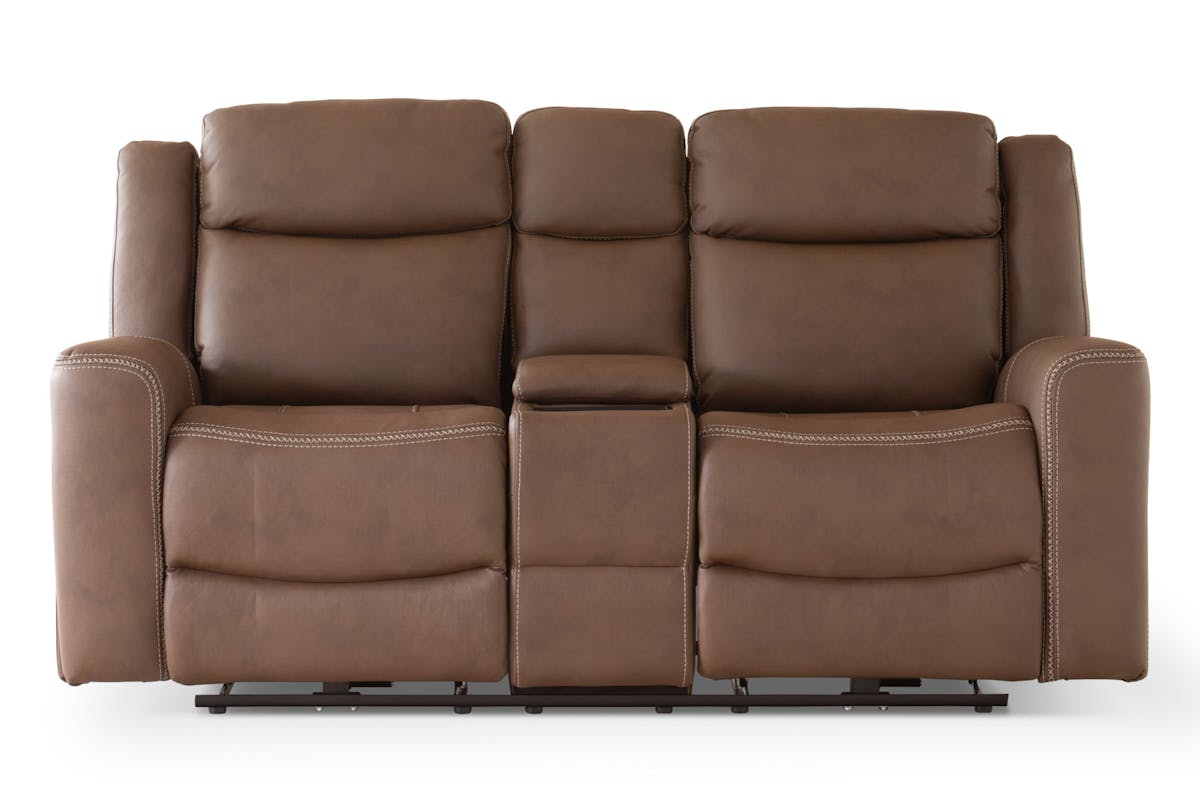 Atlanta 2 Seater Sofa | Console | Power Recliner | Brown