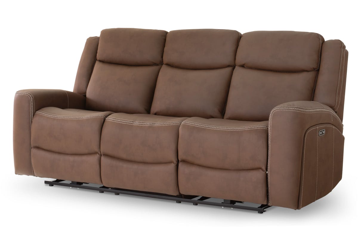 Atlanta 3 Seater Sofa | Power Recliner | Brown-3