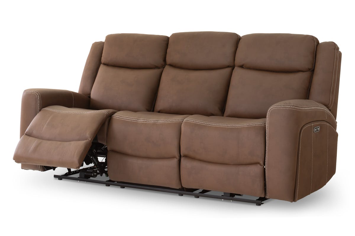 Atlanta 3 Seater Sofa | Power Recliner | Brown-4