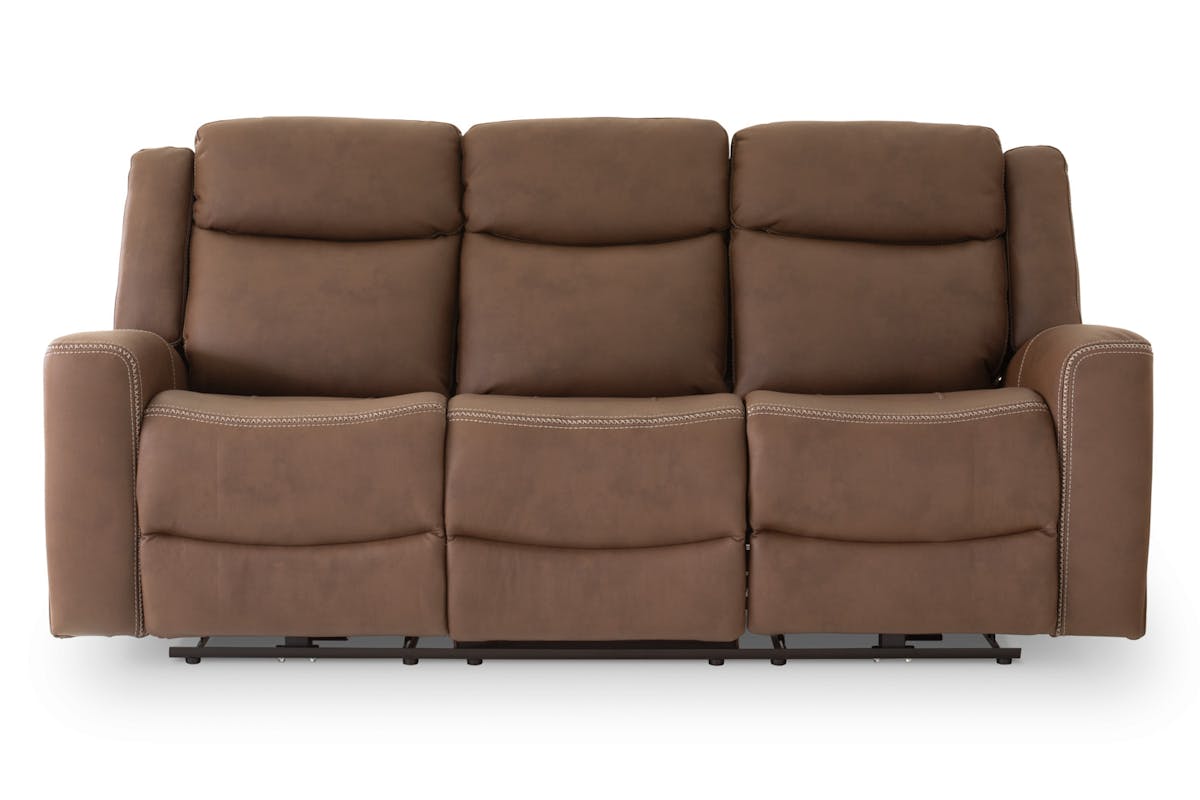 Atlanta 3 Seater Sofa | Power Recliner | Brown