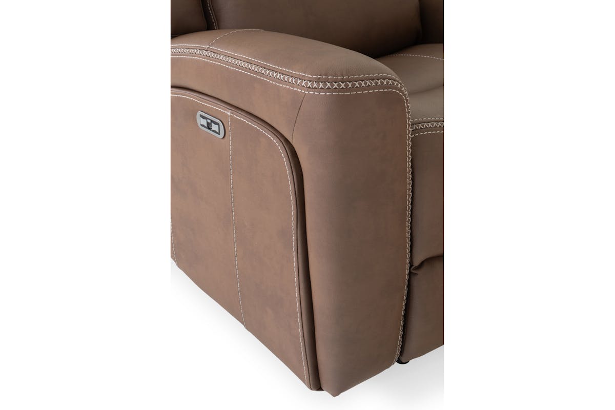 Atlanta 2 Seater Sofa | Console | Power Recliner | Brown-6