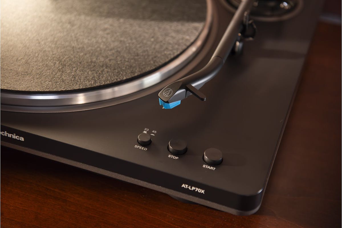 Audio Technica Bluetooth Wireless Belt Drive Turntable | Record Players | Black-5