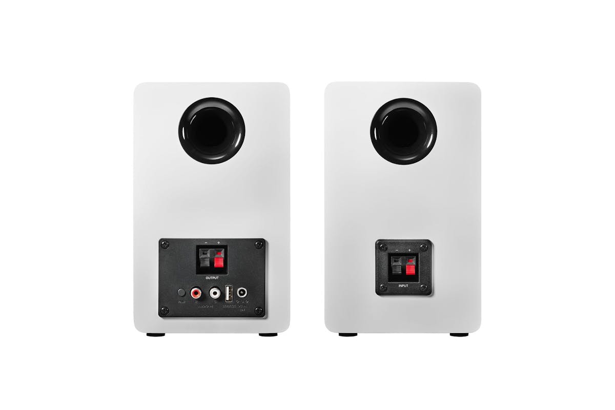 Audio Technica White Bt Speakers | Powered Bookshelf Speakers | Compact Size-2