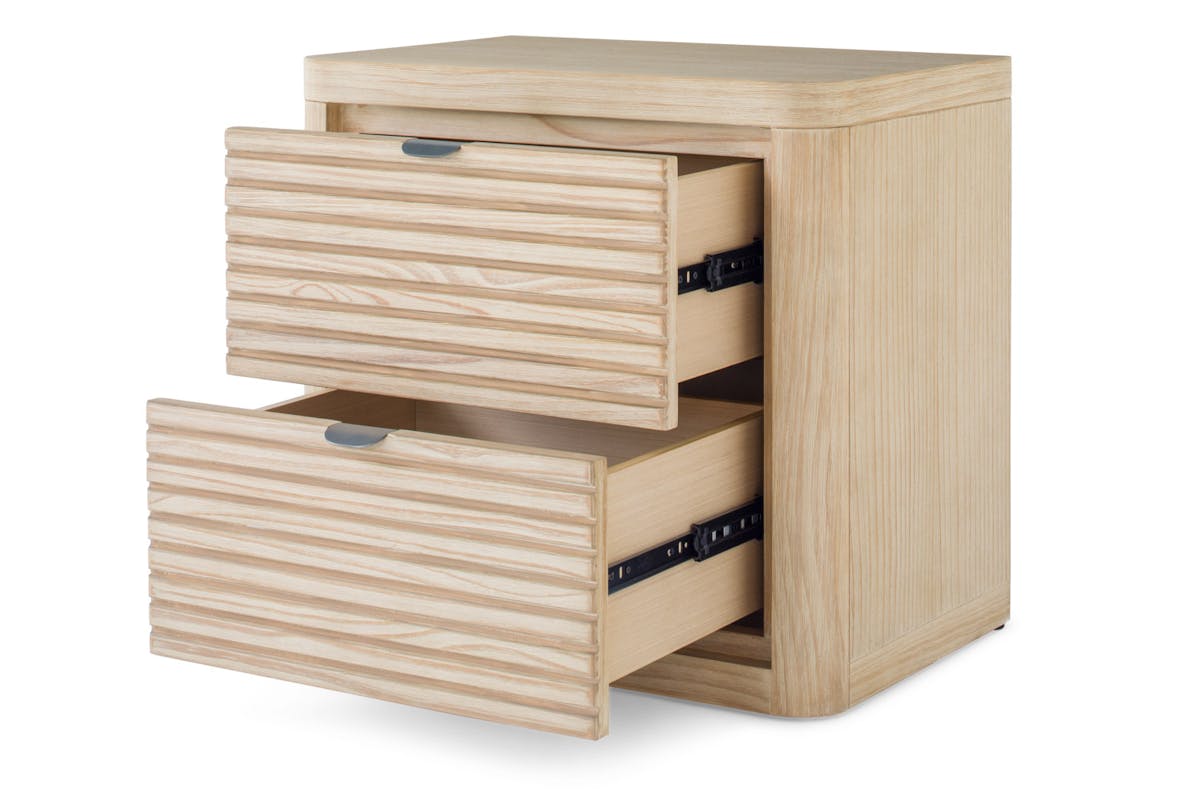 Albury Bedside Locker | 2 Drawer | Oak Effect-5